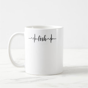 Caneca De Café Peixes - Batimentos Cardíacos De Peixes - Presente