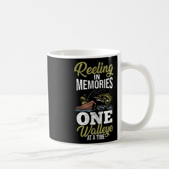 Caneca De Café Peixes caçando Sauger Angler Walleye Pescador Wall (Direita)