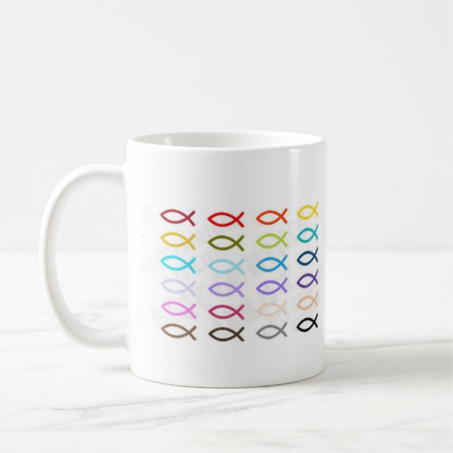 Caneca De Café Peixes Cristãos (Esquerda)