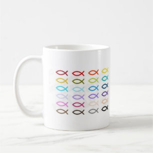 Caneca De Café Peixes Cristãos