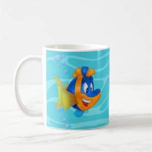 Caneca De Café Peixes de desenho animado de FriendFish