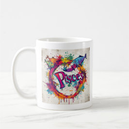 Caneca De Café "Peixes de retorno dos 90s: Splatter Paint Mug"