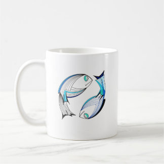 Caneca De Café Peixes de Sinal Zodiac