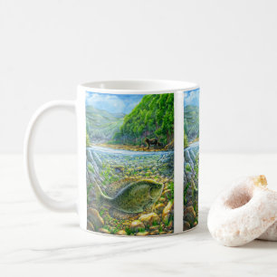 Caneca De Café Peixes do rio Montanha