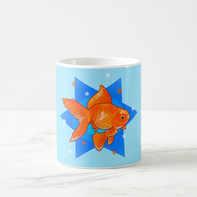 Caneca De Café Peixes Dourados com Estrelas (Centro)