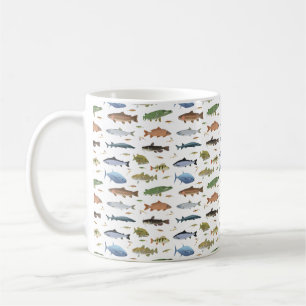 Caneca De Café Peixes e iscos