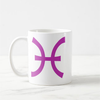 Caneca De Café Peixes em Roxo