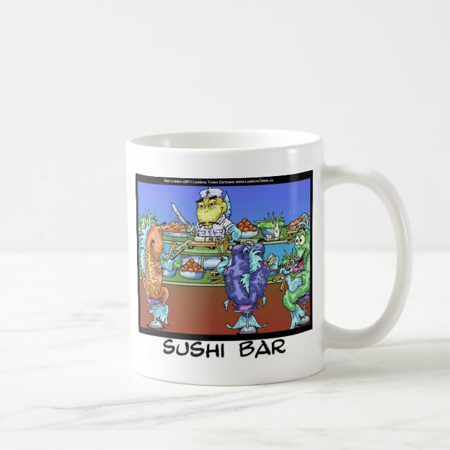 Caneca De Café Peixes Encontram Mercados AKA Presente Divertido d (Direita)
