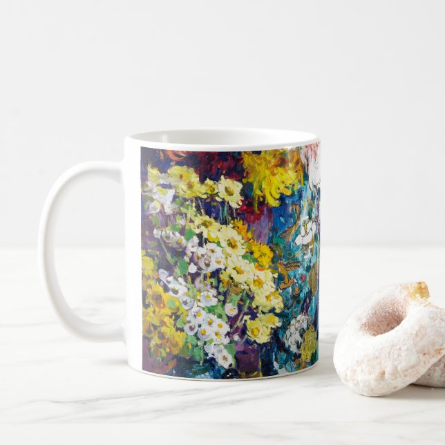 Caneca De Café Peixes, Frutas e Flores de Kathryn Evelyn Cherry (Com Donut)
