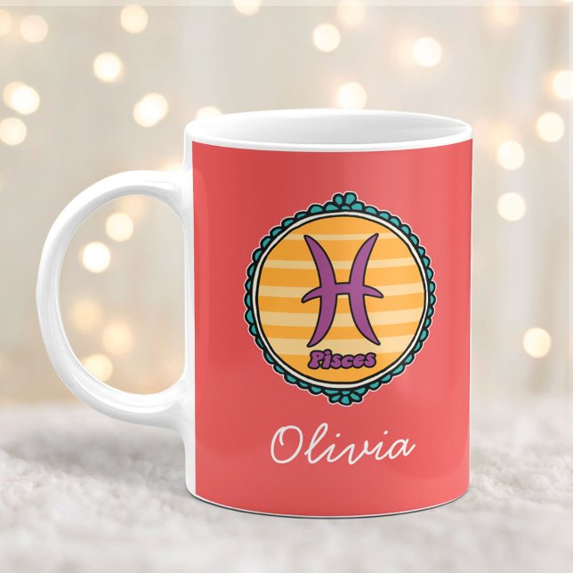 Caneca De Café Peixes Groovy Personalizado (Criador carregado)