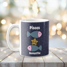 Peixes Ilustrados Cute Zodiac Personalizado