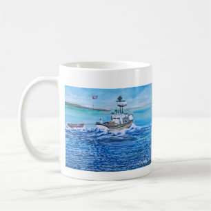 Caneca De Café Peixes Marinhos Azuis