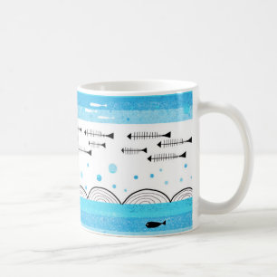 Caneca De Café Peixes no mar