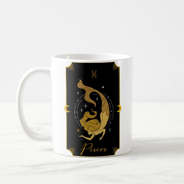 Caneca De Café Peixes: Saucy sinaliza astrologia (Esquerda)