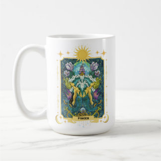 Caneca De Café Peixes Símbolo Zodiac 15 oz
