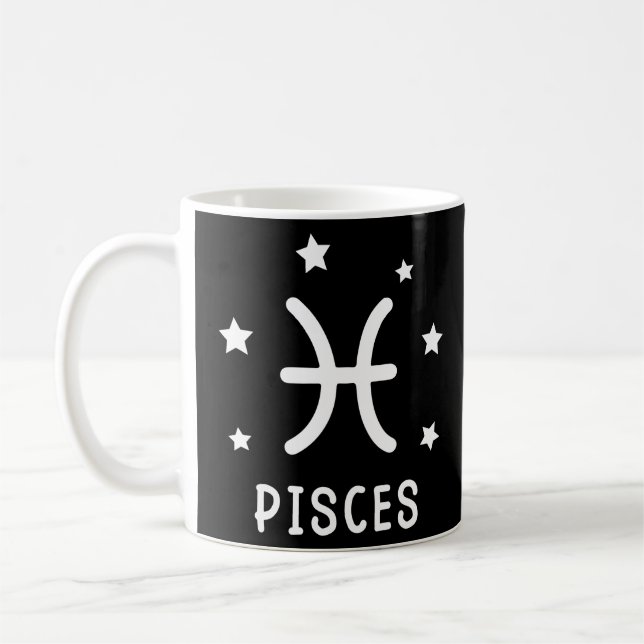 Caneca De Café Peixes Símbolo Zodiac Astrologia (Esquerda)