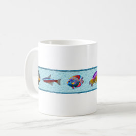 Caneca De Café Peixes Tropicais (Coleção de Bridget)