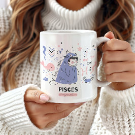 Caneca De Café Peixes: Zodiac Mug, Cute Peixes Mug, Astrologia