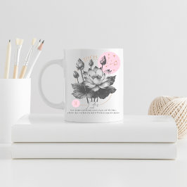 Caneca De Café Peixes Zodíaco Floral Lótus Astrologia Aniversário