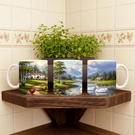 Caneca De Café Pekin Ducks Digital Painting Mug Design