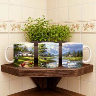 Caneca De Café Pekin Ducks Digital Painting Mug Design