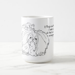 Caneca De Café Pekingês Se Cães Pudessem Falar