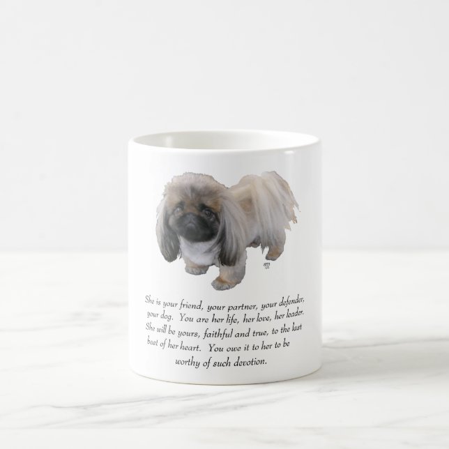 Caneca De Café Pekingese Keepsasasak - FEMALE (Centro)