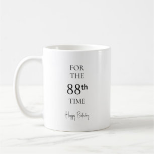 Caneca De Café Pela 88ª Vez Feliz Aniversário