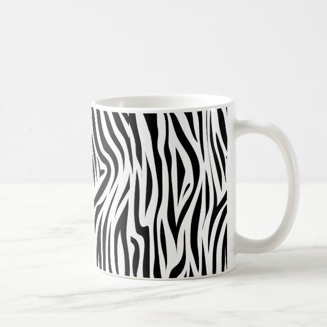 Caneca De Café Pele animal do impressão à moda da zebra (Direita)