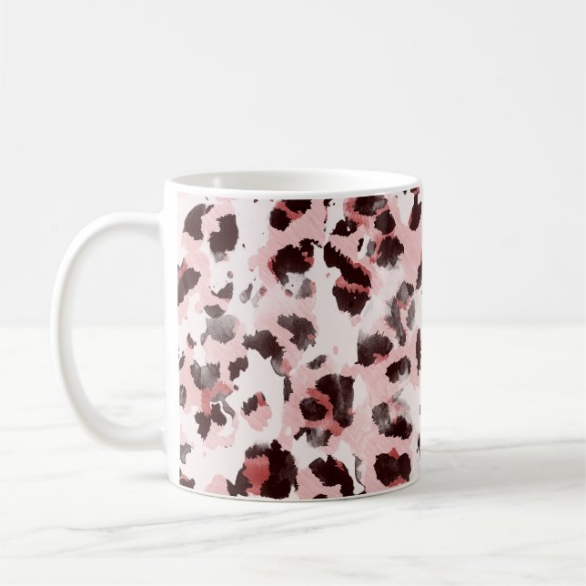 Caneca De Café Pele Animal Leopardo: Tie Dye Elegance. (Esquerda)