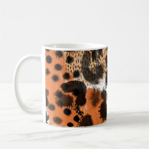 Caneca De Café Pele animal: padrão leopardo criativo.