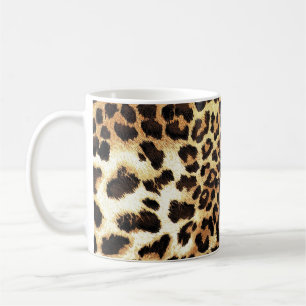 Caneca De Café Pele-leopardo, design de padrão uniforme.