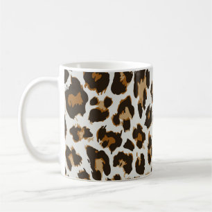 Caneca De Café Pele-Leopardo: Textura sem Semente Vintage