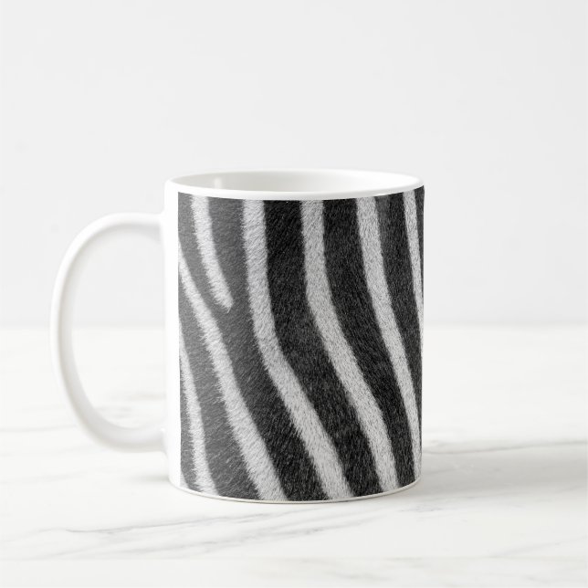 Caneca De Café Pele Zebra Pele Animal Padrão (Esquerda)