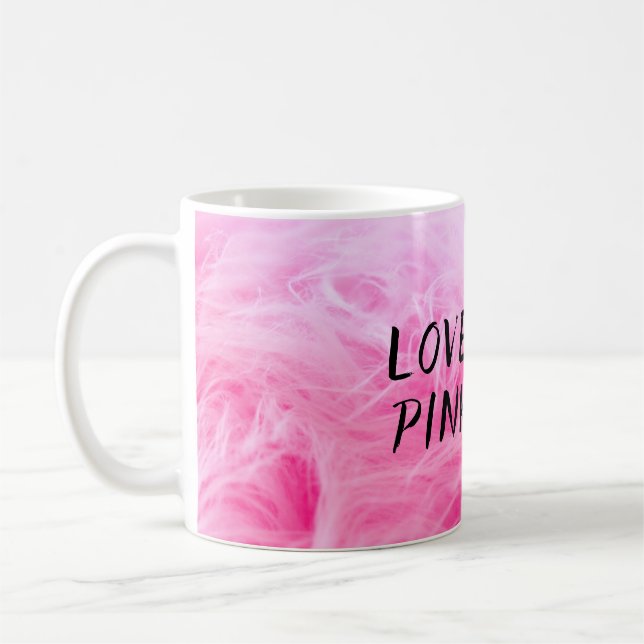 Caneca De Café Peles finas de Felpudo Rosa Quente (Esquerda)