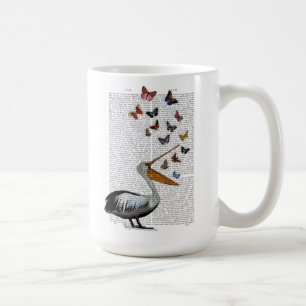 Caneca De Café Pelican & Butterflies