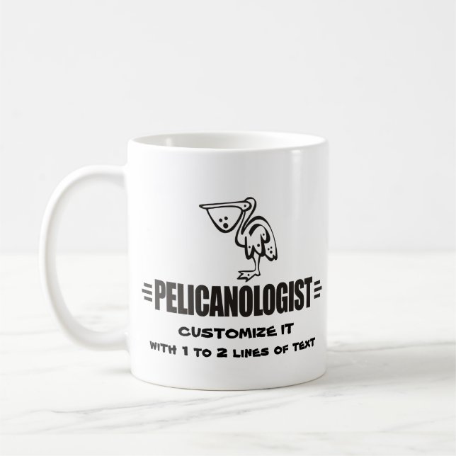 Caneca De Café Pelicano Engraçado (Esquerda)