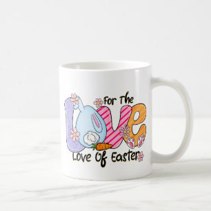 Caneca De Café Pelo amor à Páscoa - Coelhinho e Ovos Bonitos