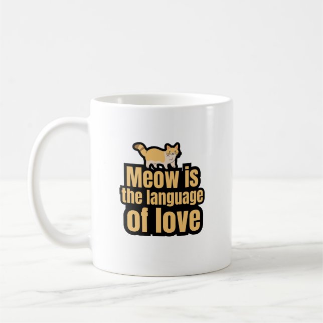 Caneca De Café Pelo amor dos gatos (Esquerda)