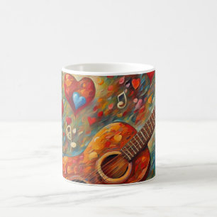 Caneca De Café Pelo Amor Dos Guitarras E Da Música