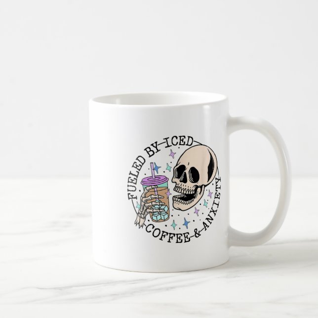 Caneca De Café Pelo Café Forçado E Ansiedade Sensibilização Para  (Direita)