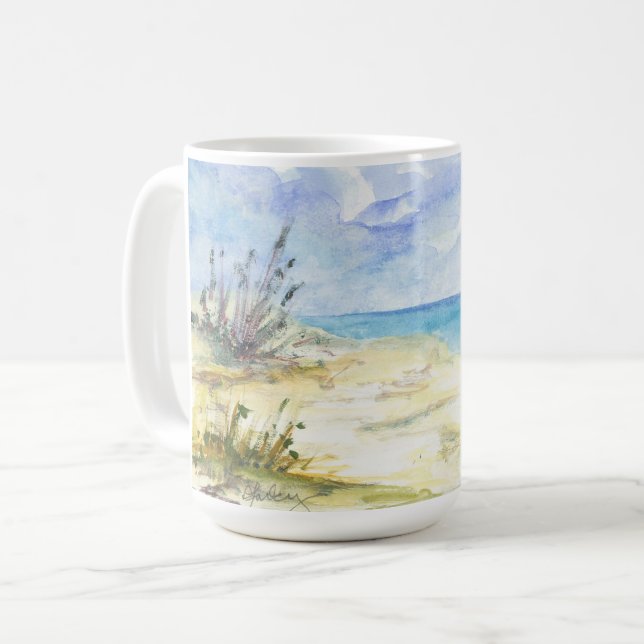 Caneca De Café Pelo Mar (Frente Esquerda)