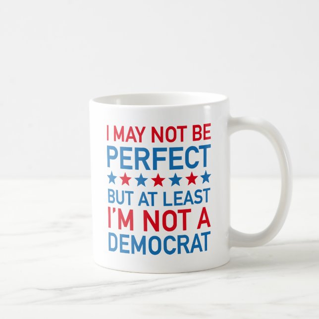 Caneca De Café Pelo menos não sou Democrata (Direita)