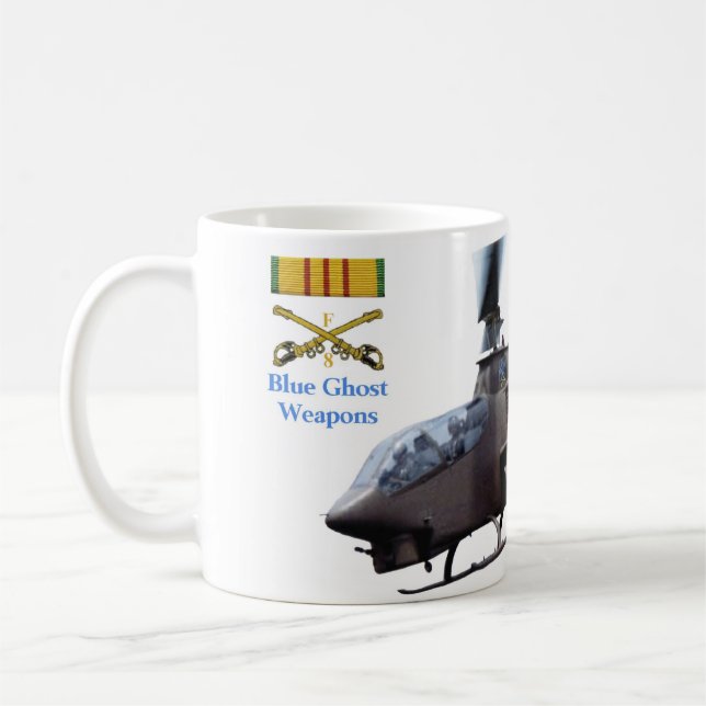 Caneca De Café Pelotão azul das armas do fantasma (Esquerda)