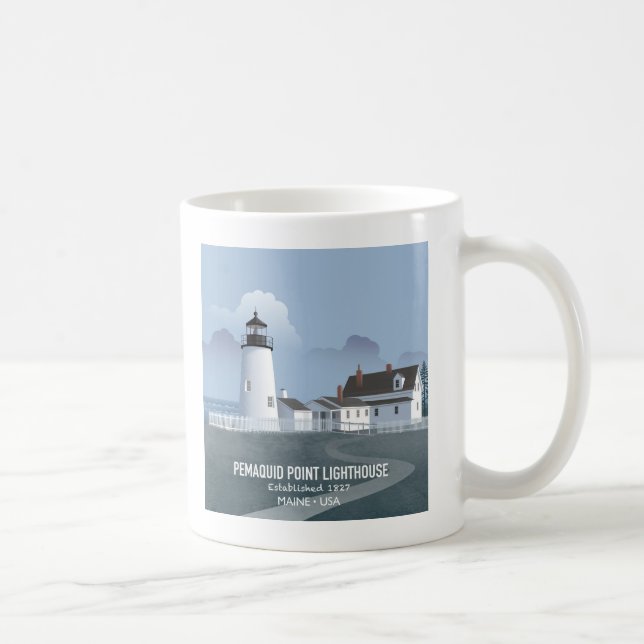 Caneca De Café Pemaquid Point Lighthouse (Direita)