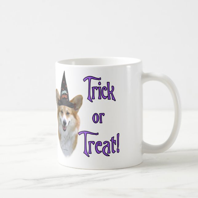 Caneca De Café Pembroke Welsh Corgi Trick (Direita)