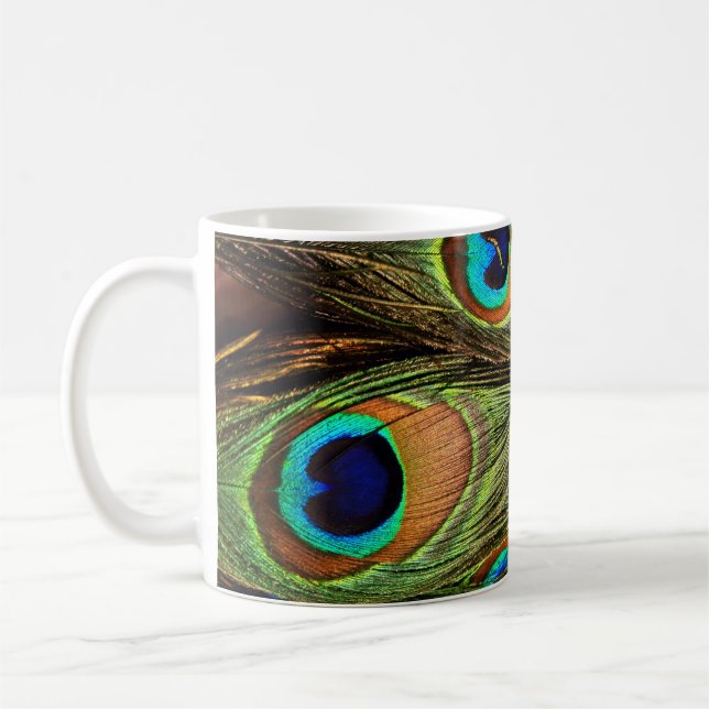 Caneca De Café Penas Clássicas de Peacock (Esquerda)