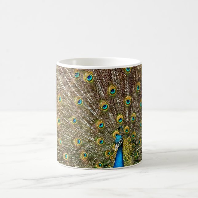 Caneca De Café Penas da Cauda Peacock (Centro)