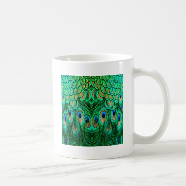 Caneca De Café Penas de Pavão Gloriosas (Direita)