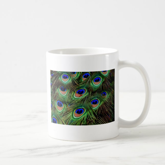 Caneca De Café Penas de Peacock (Direita)